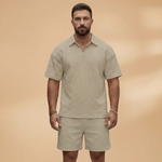 Ensemble — demi-zip et texture matelassée