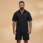 Ensemble — demi-zip et texture matelassée