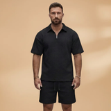 Ensemble — demi-zip et texture matelassée