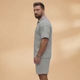Ensemble — demi-zip et texture matelassée