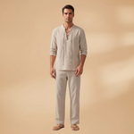 Ensemble — chemise à lacets & pantalon à jambe large