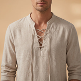 Ensemble — chemise à lacets & pantalon à jambe large