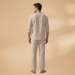 Ensemble — chemise à lacets & pantalon à jambe large