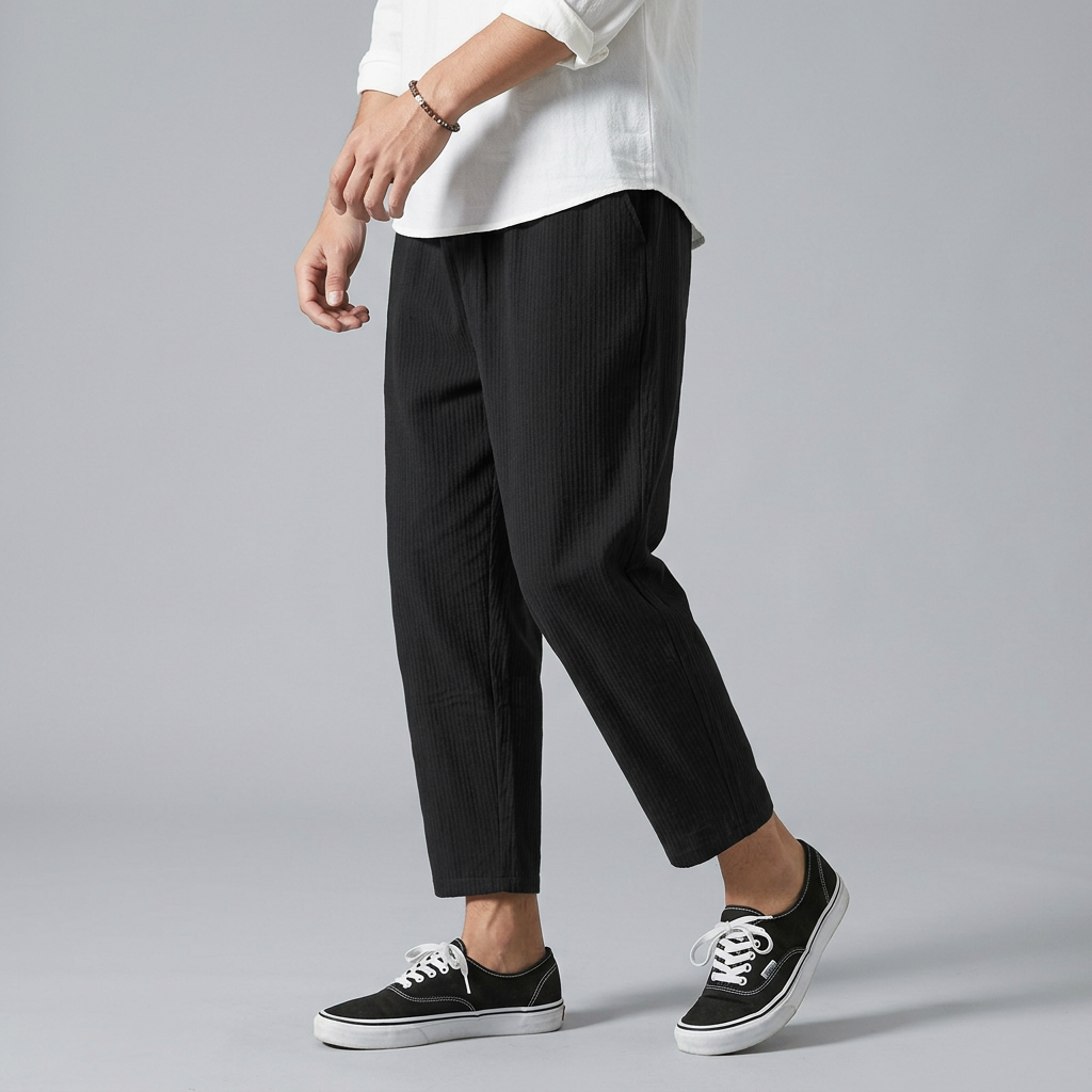 Pantalon court à poches latérales