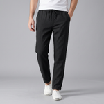 Pantalon à taille élastique, cordon et poches latérales