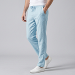 Pantalon à taille élastique, cordon et poches latérales