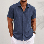 Men's Linen Shirt | Short Sleeve Casual Comfort