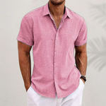 Men's Linen Shirt | Short Sleeve Casual Comfort