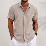 Men's Linen Shirt | Short Sleeve Casual Comfort