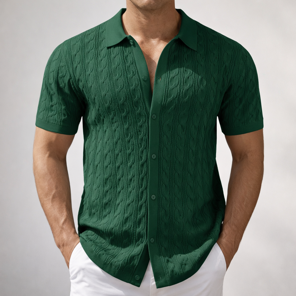 Polo en maille à manches courtes