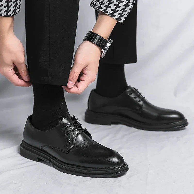 PATENT DERBY SHOES FOR MEN