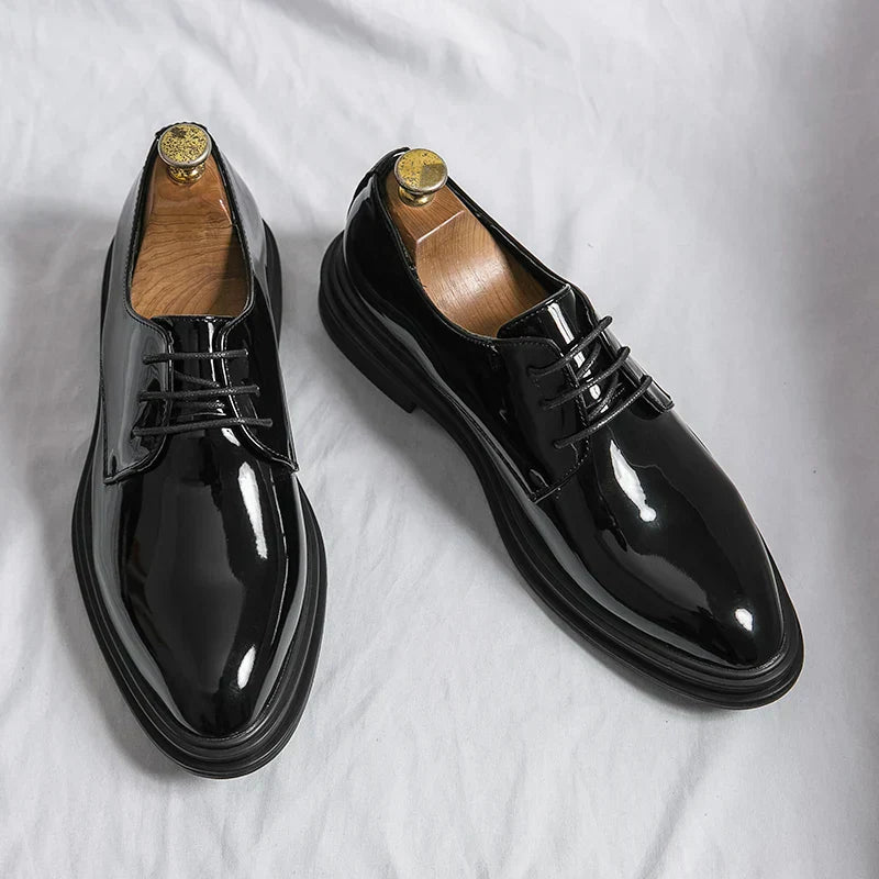 PATENT DERBY SHOES FOR MEN