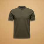 Polo ajusté à col boutonné