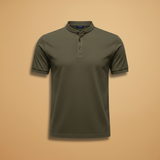 Polo ajusté à col boutonné