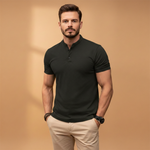Polo ajusté à col boutonné