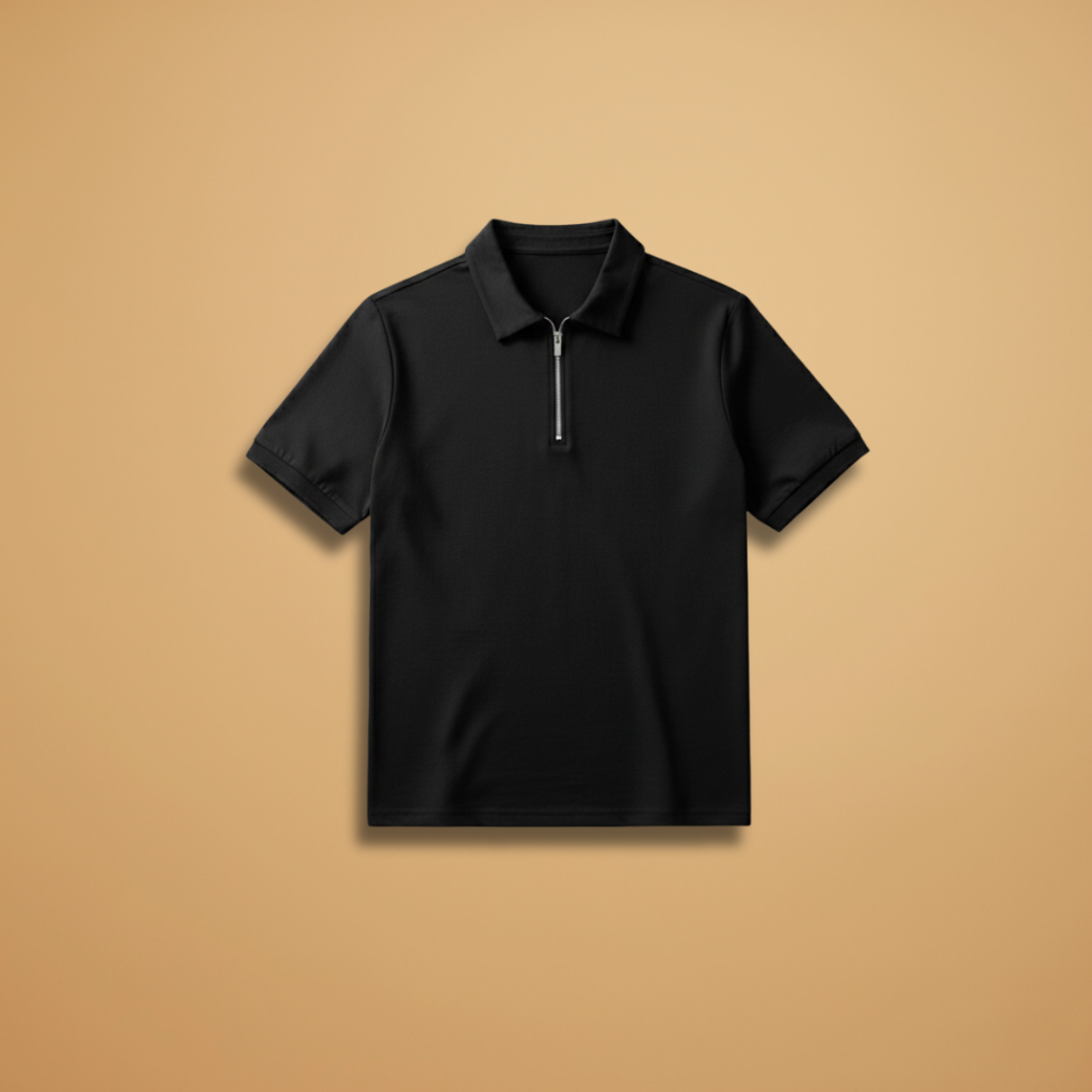 Polo Tommy — zippé coupe slim