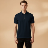 Polo Tommy — zippé coupe slim