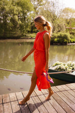 Victorine | Robe midi élégante à col licou