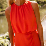 Victorine | Robe midi élégante à col licou