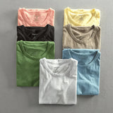 TEXTURED COTTON T-SHIRT FOR MEN
