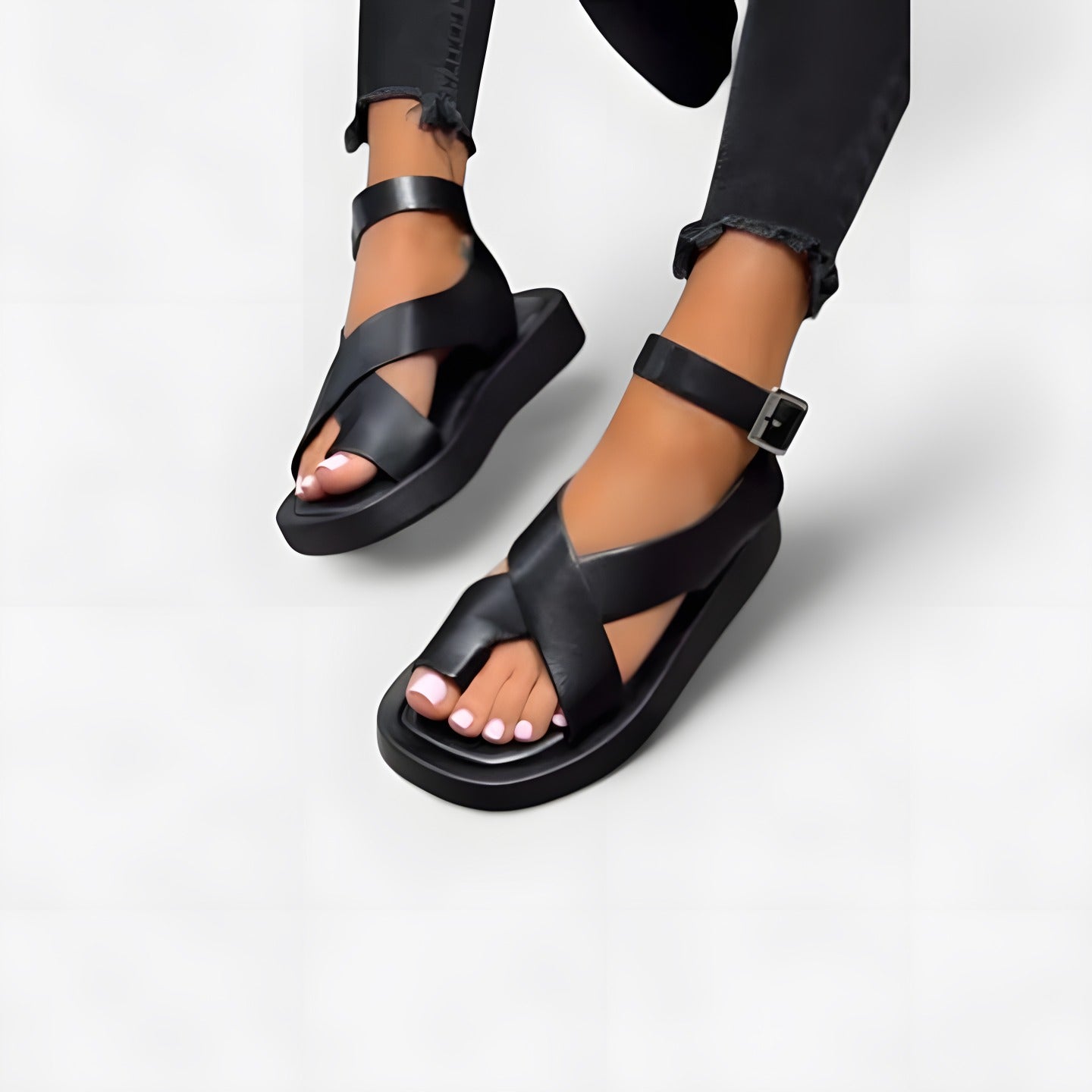 Capucine | Sandales femme à plateforme Noir