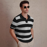 TEXTURED KNIT POLO FOR MEN