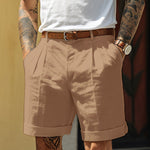 PLEATED SHORTS FOR MEN