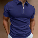ZIP COLLAR POLO FOR MEN