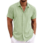 LINEN LAPEL SHIRT FOR MEN