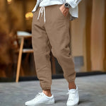 LINEN DRAWSTRING TROUSERS FOR MEN