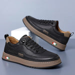 CUSHIONED LEATHER SNEAKERS FOR MEN