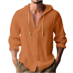 HOODED LINEN SHIRT FOR MEN