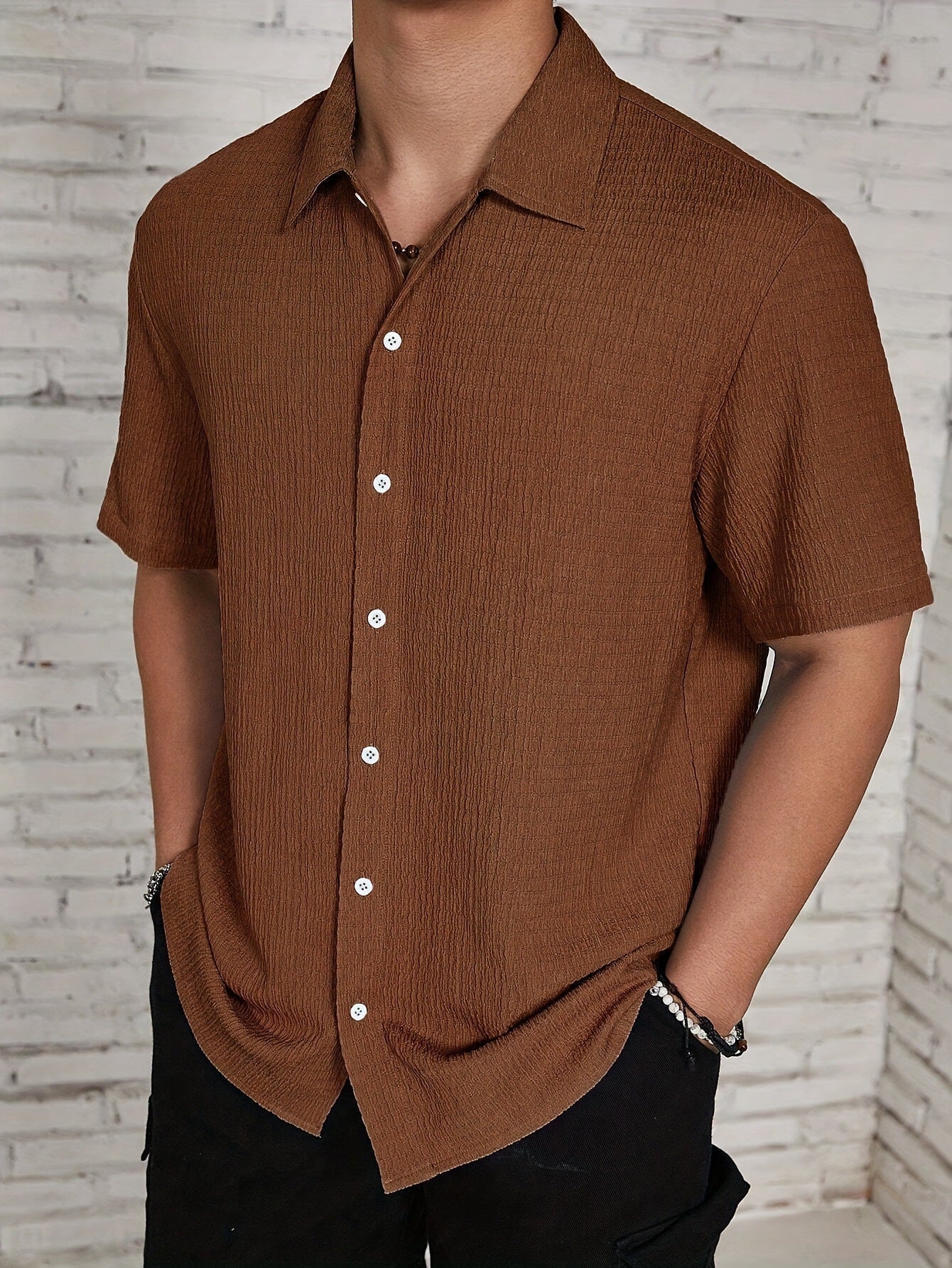 BUTTON FRONT SHIRT FOR MEN