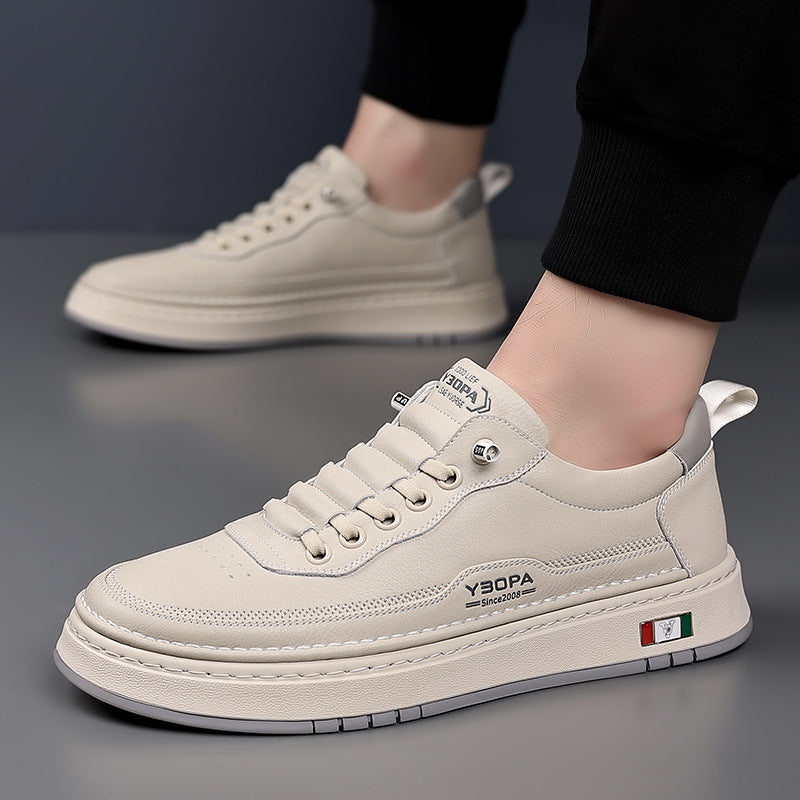 CUSHIONED LEATHER SNEAKERS FOR MEN
