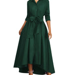 Martine — Robe Maxi Boutonnée Parfaite pour les Fêtes