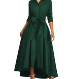 Martine — Robe Maxi Boutonnée Parfaite pour les Fêtes