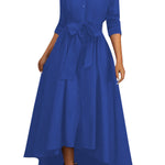 Martine — Robe Maxi Boutonnée Parfaite pour les Fêtes