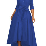 Martine — Robe Maxi Boutonnée Parfaite pour les Fêtes