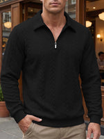 ELEGANT HALF-ZIP POLO FOR MEN