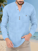 LOOSE STAND COLLAR SHIRT FOR MEN