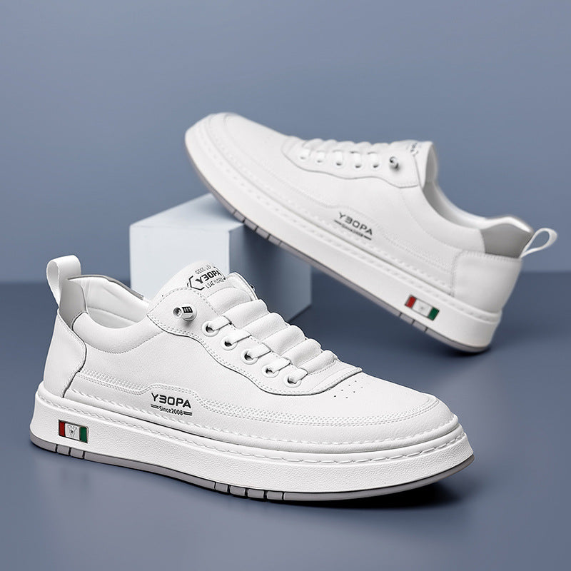 CUSHIONED LEATHER SNEAKERS FOR MEN