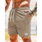 CORDUROY DRAWSTRING SHORTS FOR MEN