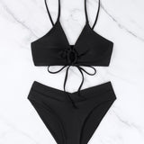 Clotilde — Ensemble de Bikini Deux Pièces avec Nœud à l'Avant