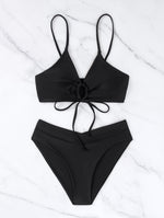 Ensemble de Bikini Deux Pièces avec Nœud à l'Avant