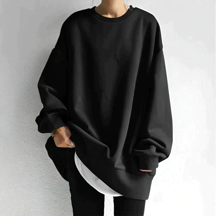 Justine | Pull long et ample à col rond