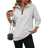 Stéphanie | Sweat zippé à col chemise