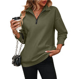 Stéphanie | Sweat zippé à col chemise