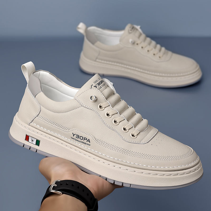 CUSHIONED LEATHER SNEAKERS FOR MEN