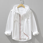LINEN BLEND HOODIE FOR MEN
