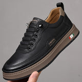 CUSHIONED LEATHER SNEAKERS FOR MEN